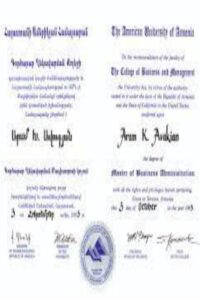 Buy Degree From the American University of Armenia