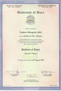 Buy Degree From Université de Buéa