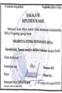 buy degree from the Samarqand Davlat Tibbiyot Universiteti