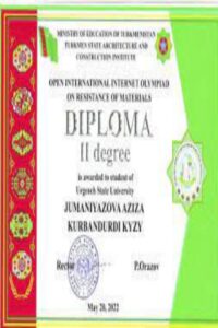 buy degree from the Turkmen State Institute of Architecture and Construction