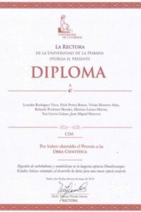 Buy degree from the Universidad de La Habana