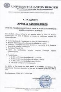 buy degree from the Université Gaston Berger