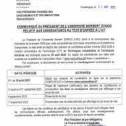 buy degree from the Université Norbert Zongo
