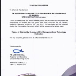 buy degree from the Universiti Teknologi Brunei