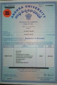 Buy college degree from The Andhra University