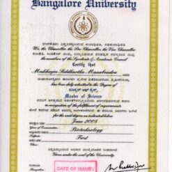 Buy college degree from The Bangalore University