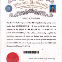 Buy college degree from The Bharath Institute of Higher Education and Research