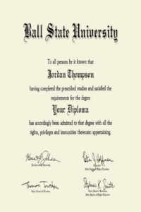 Buy college degree from The Ball State University