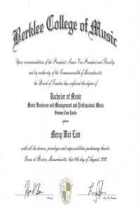 Buy college degree from The Berklee College of Music