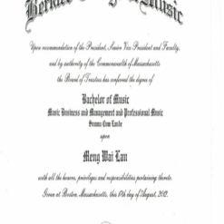 Buy college degree from The Berklee College of Music