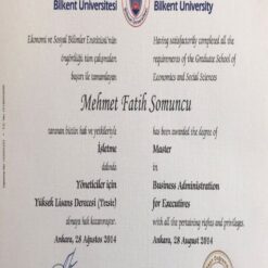 Buy college degree from the Bilkent Üniversitesi