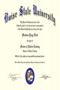 Buy college degree from The Boise State University