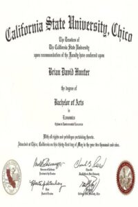 Buy college degree from The California State University, Chico
