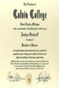 Buy college degree from The Calvin University