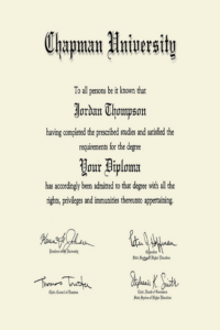 Buy college degree from The Chapman University
