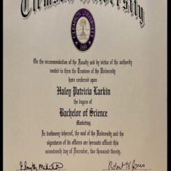 Buy college degree from The Clemson University