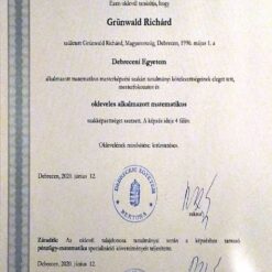 Buy college degree from the Debreceni Egyetem