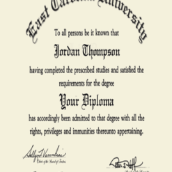 Buy college degree from The East Carolina University