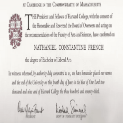 Buy college degree from The Harvard University