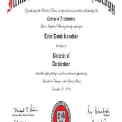 Buy college degree from The Illinois Institute of Technology