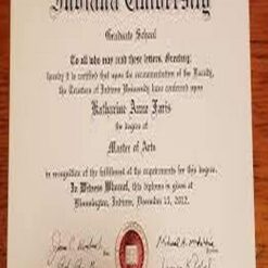 Buy college degree from The Indiana University Bloomington