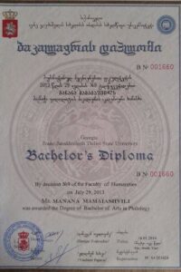 Buy college degree from the Ivane Javakhishvili Tbilisi State University