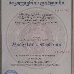 Buy college degree from the Ivane Javakhishvili Tbilisi State University