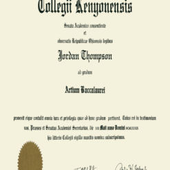 Buy college degree from The Kenyon College