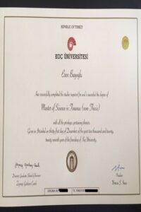Buy college degree from the Koc Üniversitesi