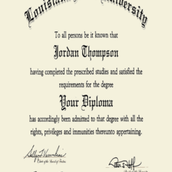 Buy college degree from The Louisiana State University