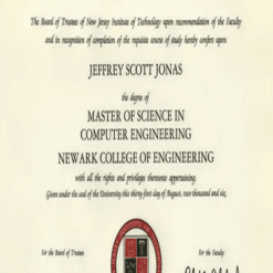 Buy college degree from The New Jersey Institute of Technology
