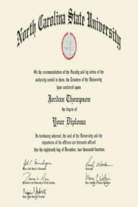 Buy college degree from The North Carolina State University