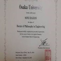 Buy college degree from the Osaka University