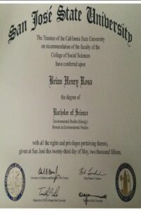 Buy college degree from The  San José State University