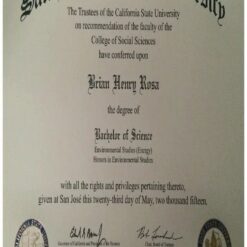 Buy college degree from The  San José State University