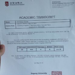 Buy college degree from the Sogang University