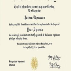 Buy college degree from The Texas A&M University