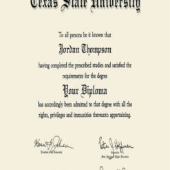 Buy college degree from The Texas State University