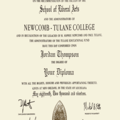 Buy college degree from The Tulane University