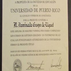 Buy college degree from the Universidad de Puerto Rico
