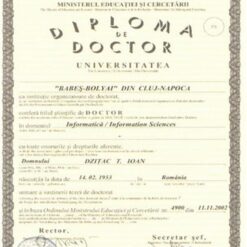 Buy college degree from the Universitatea Babes-Bolyai