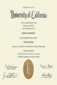 Buy college degree from The University of California, Berkeley