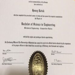 Buy college degree from The University of Manitoba