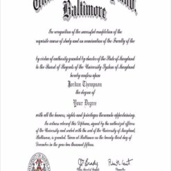 Buy college degree from The University of Maryland, Baltimore