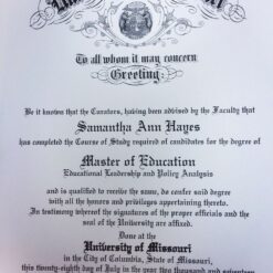 Buy college degree from The University of Missouri