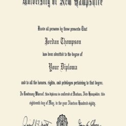 Buy college degree from The University of New Hampshire