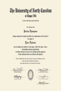 Buy college degree from The University of North Carolina at Chapel Hill