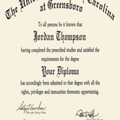 Buy college degree from The University of North Carolina at Greensboro