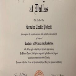 Buy college degree from The University of Texas at Dallas