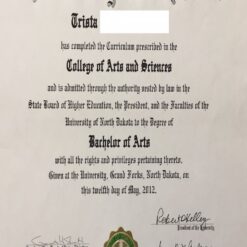 Buy college degree from The University of University of North Dakota